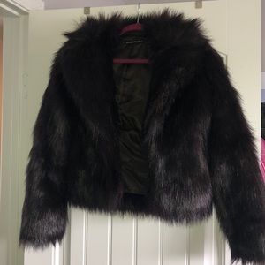 Black fur jacket